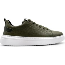 Haki 100%HAKIKI Deri Erkek Spor Sneaker Ortopedik Tabanlı VT27