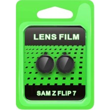 Magicool Samsung Galaxy Z Flip 7 Raze Metal Kamera Lens - Siyah