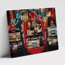 Popcas Gamble Modern Sanat Slot Makineleri ile Çağdaş Sanat Kanvas Tablo