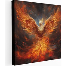 Popcas Phoenix Yükseliş Dijital Boyama ile Çağdaş Kompozisyon Dekoratif Kanvas Tablo