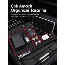 tp Buğz Araç Içi Kaydırmaz Organizer Mat Telefon Standlı Çok Amaçlı Konsol Düzenleyici