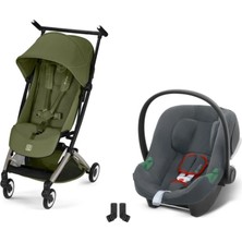 Cybex Libelle Travel Sistem | Taupe Moss Green & Aton Steel Grey