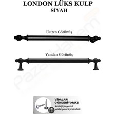 Pazarhanem London 192 mm Lüks Mobilya ve Çekmece Kulbu – (1 Adet Kulp + Bağlantı Vidaları)