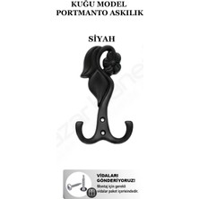 Pazarhanem Kuğu Portmanto Premium 5 Renk Seçeneği Çiçek Motifli Lüks Askılık Döküm Portmanto Askısı (Montaj Vidaları Hediye)
