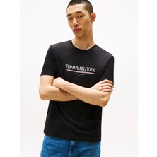 Tommy Hilfiger Erkek Siyah Tommy Hilfiger Brand Love Hılfıger, Bds Siyah Erkek T-Shirt
