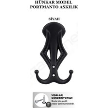 Pazarhanem Hünkar Premium Portmanto ve Vestiyer Askısı - Vida Hediye (3 Renk Seçeneği)