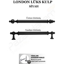 Pazarhanem London 160 mm Alüminyum Lüks Mobilya ve Çekmece Kulpu - Mat Altın, Siyah, Parlak Altın (3 Renk)