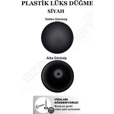 Pazarhanem Plastik Çanak Düğme Kulp Mat Siyah - Mobilya, Çekmece ve Dolap Kulbu (+Vida Hediyeli)