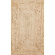 Natura NT10 Çerçeve Desenli Jüt El Dokuma Bej Modern Halı