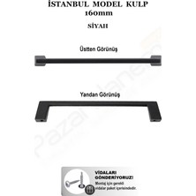 Pazarhanem Istanbul Model Premium Mobilya Kulpu 160 mm - Lüks Çekmece ve Dolap Kulpu (Montaj Vidaları Hediyeli)
