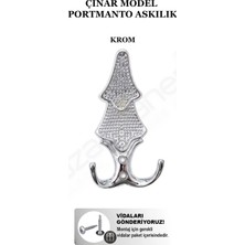 Pazarhanem Çınar Model Portmanto ve Vestiyer Askılığı - Zamak Döküm Duvar Askısı (Montaj Vidaları Hediye)