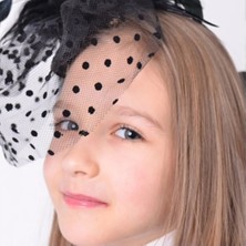 Tulle Store Kız Çoçuk Siyah Vualet,nikah Şapkası,vualet,kokteyl,şapkası,peçe,nikah,şapkası,kına Tacı,düğün Şapka