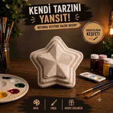 Generic Yıldız Figür Boyama Seti - Kendin Yap Dıy Hobi Aktivite Seti (Boya ve Fırça Dahil)