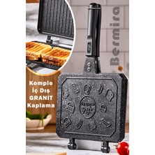 Bermira Home Collection Granit Döküm Ocak Üstü El Tost Makinesi Yanmazyapışmaz