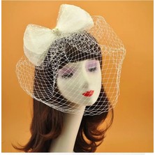 Tulle Store Fiyonk Beyaz Gelin Kep,nikah Şapkası,düğün Kepi Vualet ,gelin Tacı Kına,nikah,düğün Şapkası