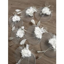 Tulle Store Beyaz Vualet,gelin Saç Toka,nikah Şapkası,balo Kep,vualet,saç Şapka,kokteyl,saç Aksesuar
