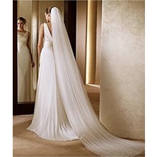 Tulle Store 2mt Beyaz Uzun Duvak Gelin,duvak,gelinlik Aksesuar,nikah Aksesuari,