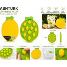 Abnturk Silikon Yapışmaz Kapaklı Limon Buzluk-Bas Parmak Buz Kalıbı