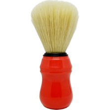 Atamanstore Kırmızı Plastik Saplı Berber Sakal Tıraş Fırçası, Yumuşak Kıllar, Hayvansal Madde Içermez