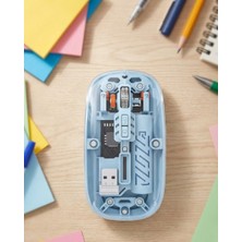 Ankaverse Ofis ve Günlük Kullanım Için Mavi Bluetooth Kablosuz Mouse