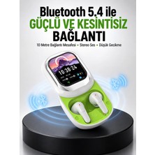 Aesco Mey Ithalat® Kayar Kapaklı Şarj Kutusu ve Dokunmatik Ekranlı Bluetooth Stereo Kulaklık