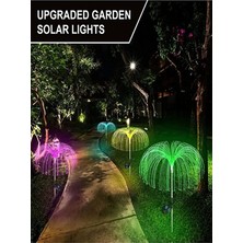 Forestia 2 Adet Rgb Renk Değiştiren Solar Bahçe Süsü & Su Geçirmez Güneş Enerjili Işık Buketi & Deniz Anası