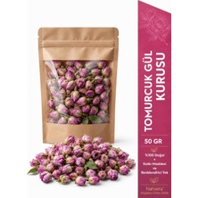Natvera Premium Tomurcuk Gül Kurusu 50 gr - Doğal Gül Tomurcuğu | Bitki Çayı | Katkısız | Kraft Kilitli Paket