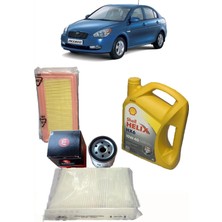Beren Hyundai Accent Era Yağ Bakım Seti 1.4 1.6 Benzinli ve Lpg'li Motorlar Için Shell Helix 10W 40