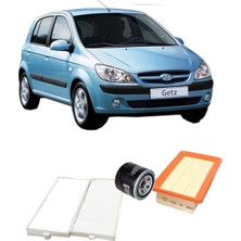 Beren Hyundai Getz Benzinli Motorlar Için Filtre Seti Hava Polen ve Yağ Filtresi 3'lü Set