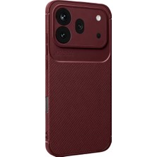 Aesco Huawei Honor 600 Pro Auto Focus Karbon Kapak - Bordo