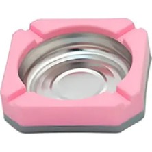 Akn Dekoratif Masa Küllüğü - Pembe Kare Küllük Iç Kısmı Metal