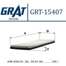 Beren Kabın Fıltresı Audı : A4 1.6 1.8t 94-00/ Vw: Passat 96-00 GRT-15407 GRT-15407 Uyumlu