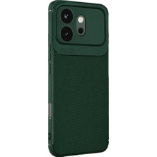 Aesco Huawei Honor 600 Auto Focus Karbon Kapak - Koyu Yeşil