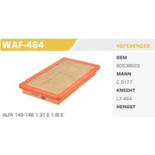 Beren WAF-464 Hava Filtresi 145 146 1.3 1.6