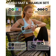 Ankaverse Bluetooth Kulaklıklı Akıllı Saat Seti Yüksek Ses Kalitesi ve 3D Ekran