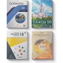 Meb Yayınları Ortaöğretim 10. Sınıf Ders Kitabı Seti | Coğrafya, Tarih, Felsefe, Türk Dili ve Edebiyatı (4'lü Set)