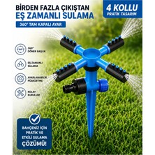DESIPHON Otomatik Dönerli 4'lü Sprink Bahçe Sulama Fıskiyesi 360° Döner Sprey Sulama Başlığı