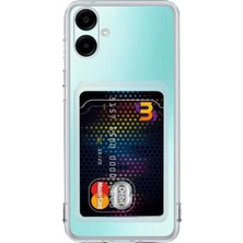 Galaxy A06 Kılıf Kamera Korumalı Esnek Kartlıklı Şeffaf Kapak