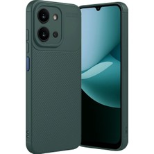Aesco Xiaomi Redmi 15C 4g Auto Focus Karbon Kapak - Koyu Yeşil