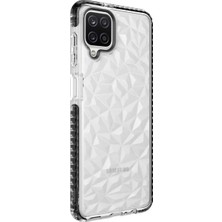 Galaxy A12 Kılıf Esnek Renkli Kristal Görünüm Buzz Silikon Kapak