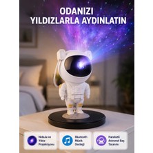 Aesco Astronot Projeksiyon Lambası Bluetooth Müzikli ve Uzaktan Kumandalı