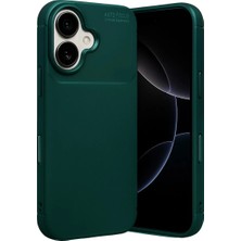 Aesco Apple iPhone 17 Auto Focus Karbon Kapak - Koyu Yeşil
