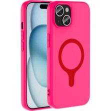 Iphone 15 Kılıf Kamera Korumalı M-Safe Şarj Özellikli Kadifemsi Mat Soft Yüzey Aris Kapak