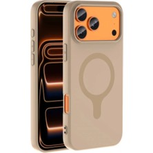Iphone 17 Pro Kılıf Kamera Korumalı M-Safe Şarj Özellikli Kadifemsi Mat Soft Yüzey Aris Kapak