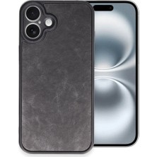 Iphone 16 Plus Kılıf Kamera Korumalı Suni Deri Aras Kapak