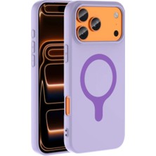 Iphone 17 Pro Max Kılıf Kamera Korumalı M-Safe Şarj Özellikli Kadifemsi Mat Soft Yüzey Aris Kapak