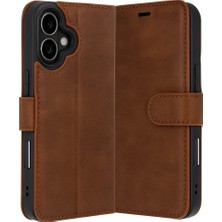 Aesco Apple iPhone 17 Trend S Plus Kapaklı Kılıf - Taba