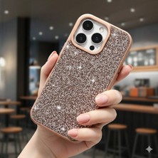 iPhone 16 Pro Max Kılıf Parlak Taşlı Tasarım Elmas Lüks Şık Kapak Silikon