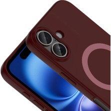 Iphone 16 Kılıf Kamera Korumalı M-Safe Şarj Özellikli Kadifemsi Mat Soft Yüzey Aris Kapak