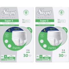 Sleepy Süper3 Emici Külot Xl Beden 2 Paket 60 Adet